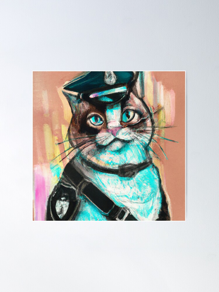 Cop Cat Poster for Sale by gantz19