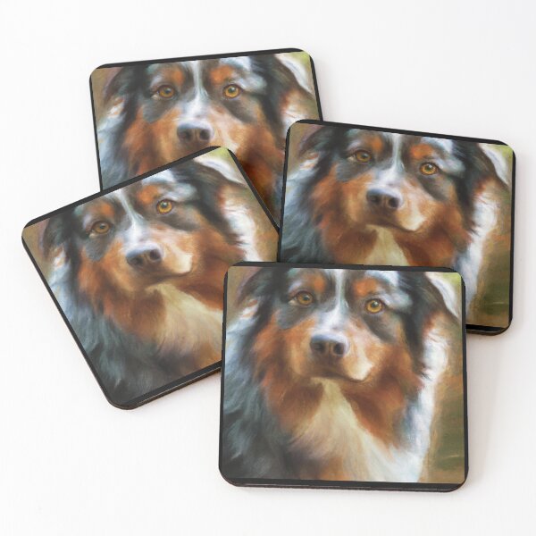 Item preview, Australian Shepherd - Dog Portrait designed and sold by CrankyOldDude.