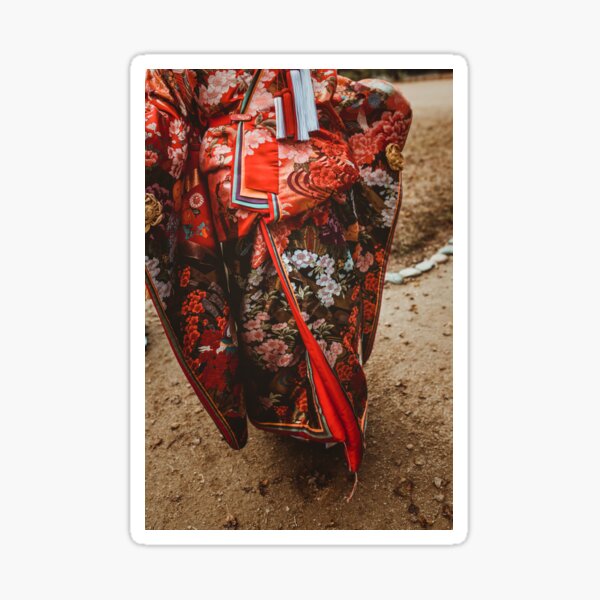 Red Kimono Sticker
