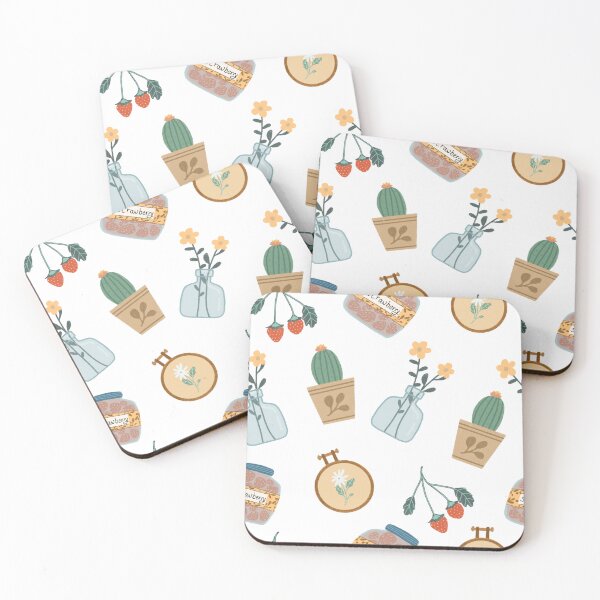 Item preview, Cottagecore cute seamless pattern designed and sold by pinkyfish1010.