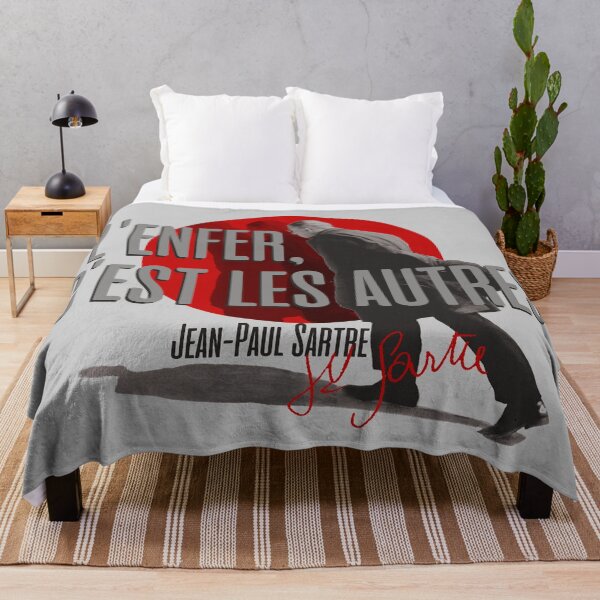 Aperçu de l'œuvre Citation Jean-Paul Sartre - L'enfer, c'est les autres Hell Is Other People créée et vendue par artsy78.