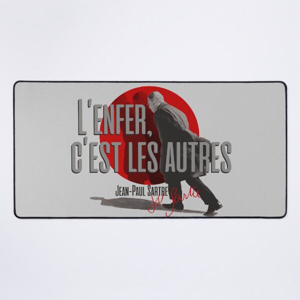 Item preview, Jean-Paul Sartre Citation - L'enfer, c'est les autres Hell Is Other People designed and sold by artsy78.