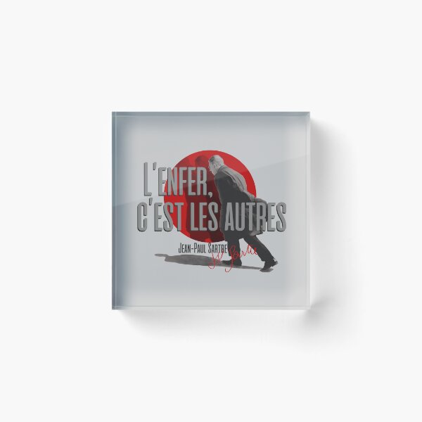 Item preview, Jean-Paul Sartre Citation - L'enfer, c'est les autres  Hell Is Other People designed and sold by artsy78.