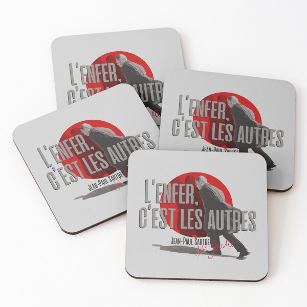 Item preview, Jean-Paul Sartre Citation - L'enfer, c'est les autres  Hell Is Other People designed and sold by artsy78.