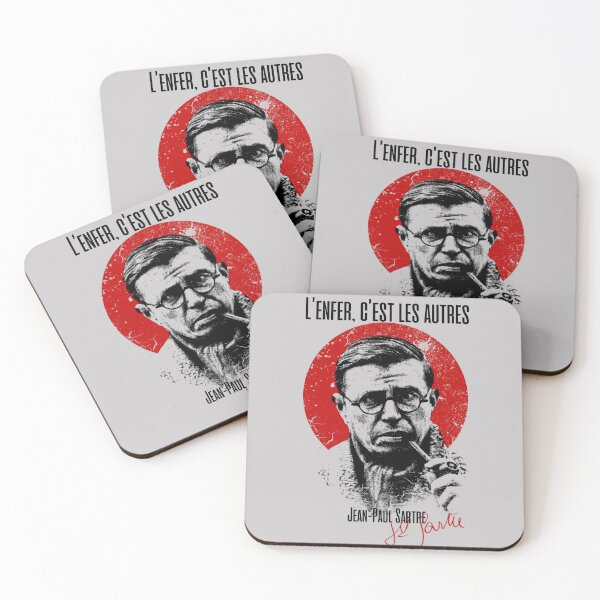 Item preview, Jean-Paul Sartre Citation - L'enfer, c'est les autres Hell Is Other People Version 2 designed and sold by artsy78.