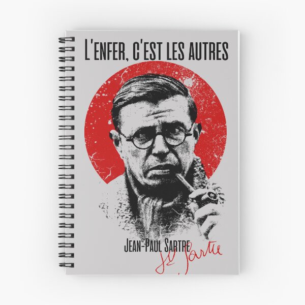 Item preview, Jean-Paul Sartre Citation - L'enfer, c'est les autres Hell Is Other People Version 2 designed and sold by artsy78.