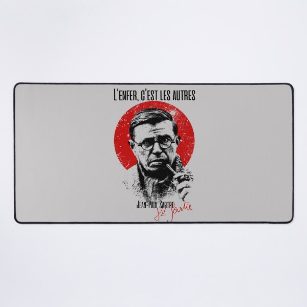Item preview, Jean-Paul Sartre Citation - L'enfer, c'est les autres Hell Is Other People Version 2 designed and sold by artsy78.
