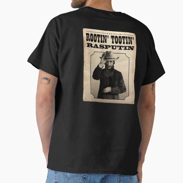Aperçu de l'œuvre Rootin 'Tootin' Rasputin Cowboy Poster créée et vendue par snazzyseagull.