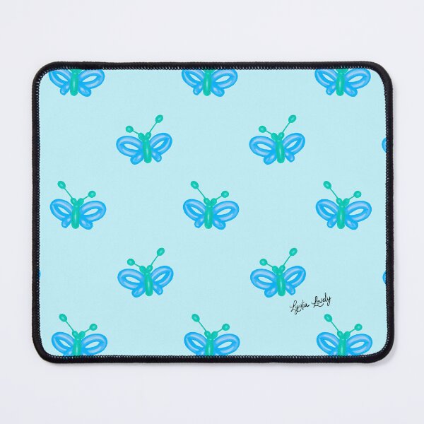 Item preview, Balloon butterfly pattern green-blue- blue background designed and sold by Studio Lydia Lovely.