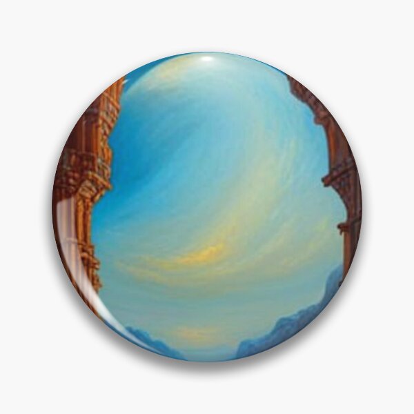 Item preview, Blue Portal Between Two Stone Pillars designed and sold by HanaiPrint.