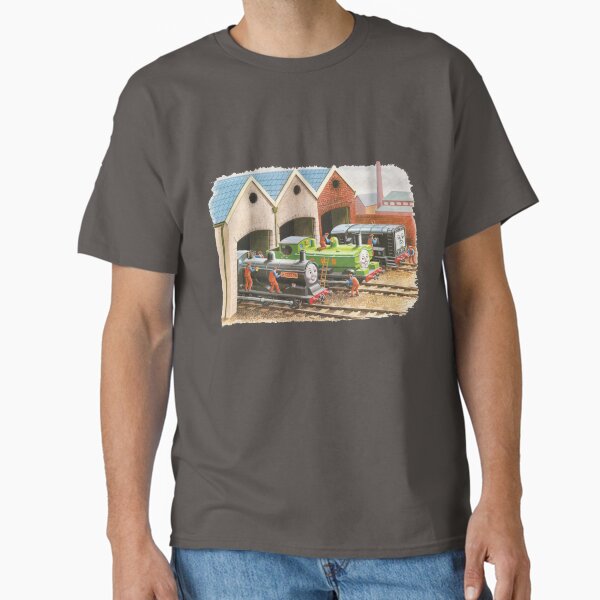 Vista previa del artículo con la obra «Ilustración vintage de Thomas the Tank Engine: limpieza de primavera», diseñado y vendido por sleepyhenry.