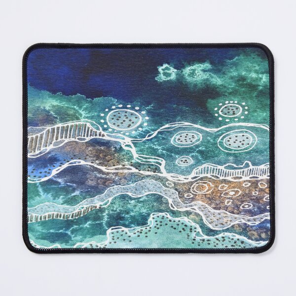 Item preview, Painted Blue Watercolor Abstract Ocean designed and sold by heartsake.