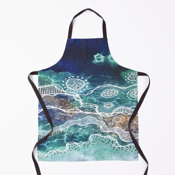 Item preview, Painted Blue Watercolor Abstract Ocean designed and sold by heartsake.