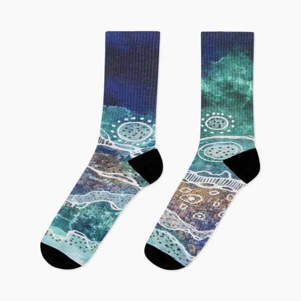 Item preview, Painted Blue Watercolor Abstract Ocean designed and sold by heartsake.