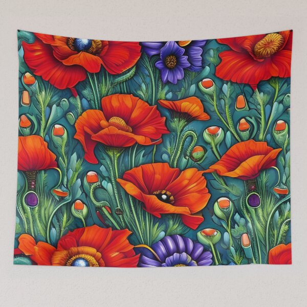 Item preview, Poppies and Cornflowers designed and sold by LyndiiLoubie.