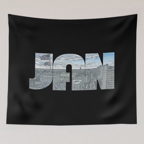 Item preview, Jackson, Mississippi JAN Morning Cityscape designed and sold by CrabbyLobster.