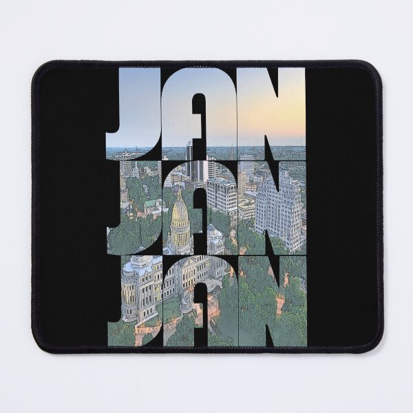 Item preview, Jackson, Mississippi JAN Sunrise Cityscape Repeating Pattern designed and sold by CrabbyLobster.
