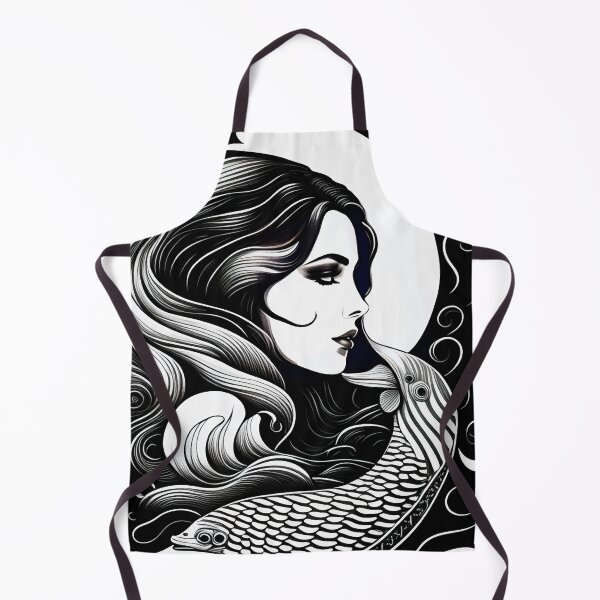 Item preview, Black and White Woman Long Hair Design designed and sold by eLedesign22.
