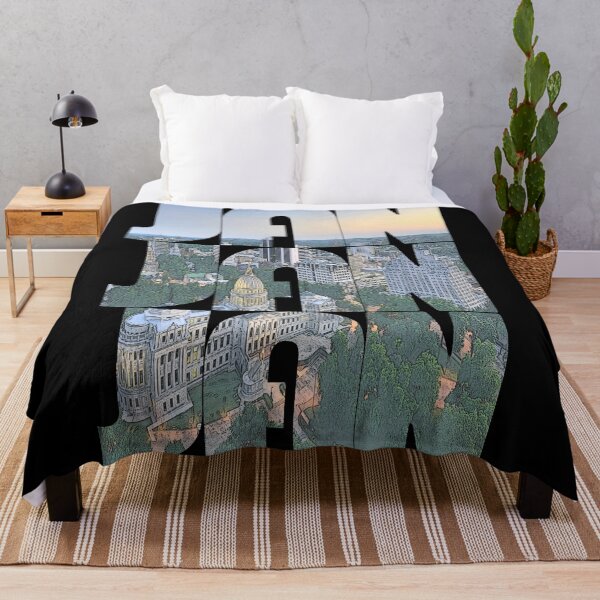 Item preview, Jackson, Mississippi JAN Sunrise Cityscape Repeating Pattern designed and sold by CrabbyLobster.