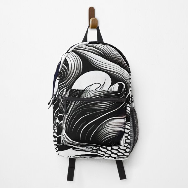 Item preview, Black and White Woman Long Hair Design designed and sold by eLedesign22.