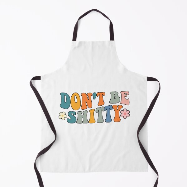 Item preview, Funny Don't be shitty white sarcastic sticker Groovy flowers humor designed and sold by Artsy Apparels.