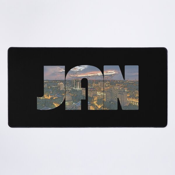 Item preview, Jackson, Mississippi JAN Sunset Cityscape designed and sold by CrabbyLobster.
