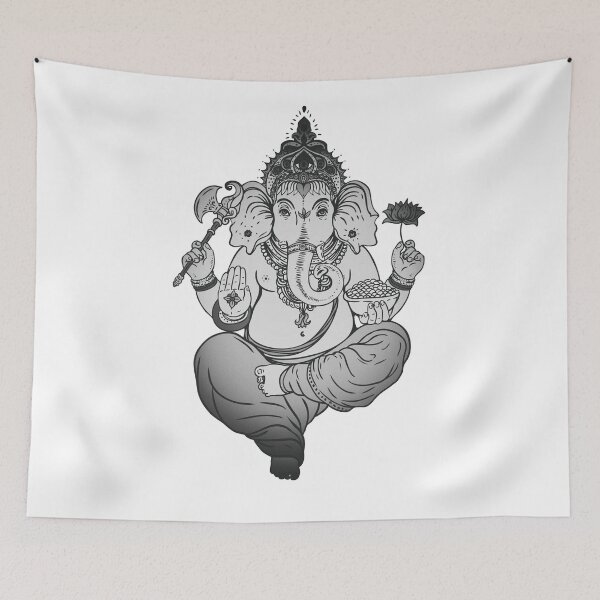 Item preview, Ganesh Elephant Hindu God of Beginnings designed and sold by PeppermintClove.