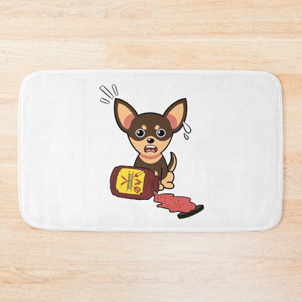 Item preview, Cute Small Dog Spilled BBQ Sauce designed and sold by Pet Station.