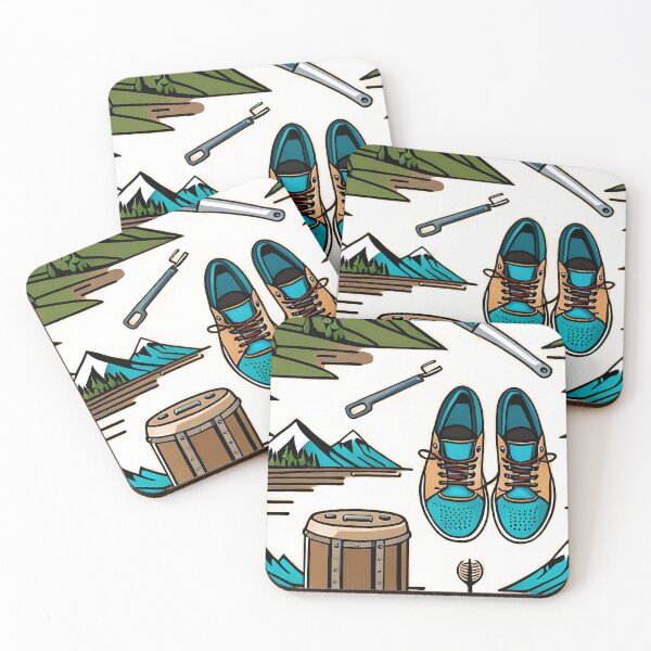 Item preview, Trekking poles with mountain background designed and sold by Permana96.