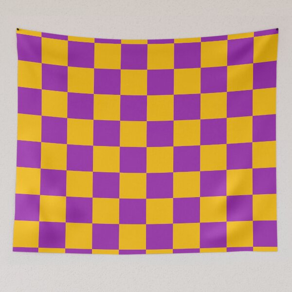 Item preview, Purple and yellow checkerboard designed and sold by Pattrenonly.