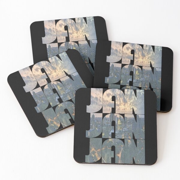 Item preview, Jackson, Mississippi JAN Sunset Cityscape Repeating Pattern designed and sold by CrabbyLobster.