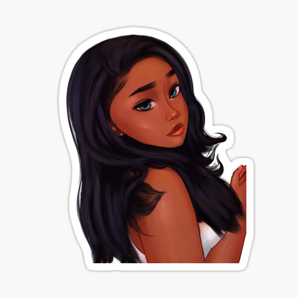 Fashion Girls #4, Brown Skin, Fashion Stickers