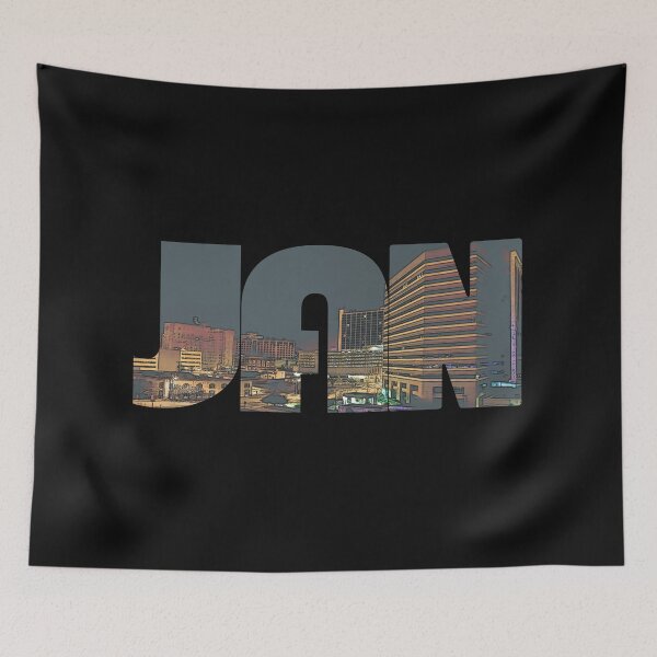 Item preview, Jackson, Mississippi JAN Night Cityscape designed and sold by CrabbyLobster.