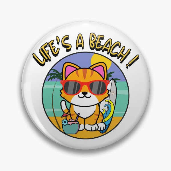 Item preview, Funny orange cat on the beach designed and sold by Pet Station.