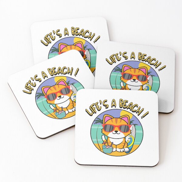 Item preview, Funny orange cat on the beach designed and sold by Pet Station.