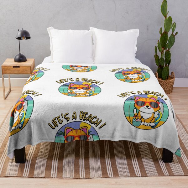 Item preview, Funny orange cat on the beach designed and sold by Pet Station.