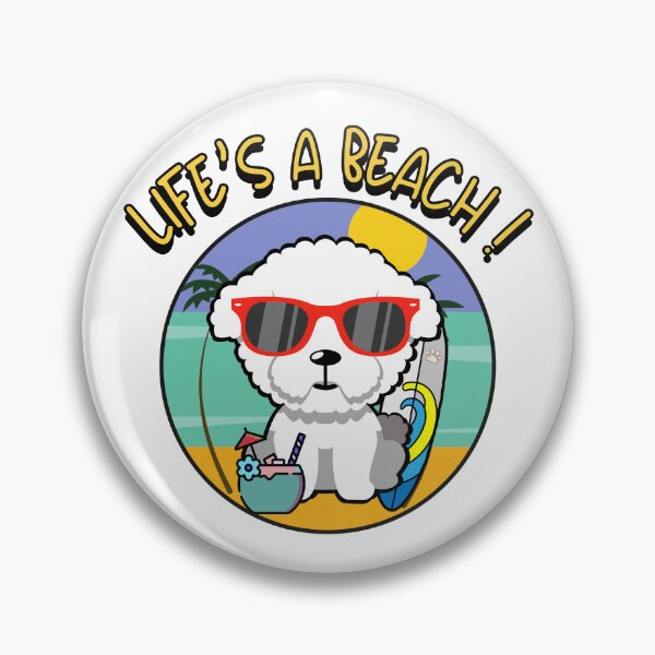 Item preview, Funny Furry Dog on the beach designed and sold by Pet Station.