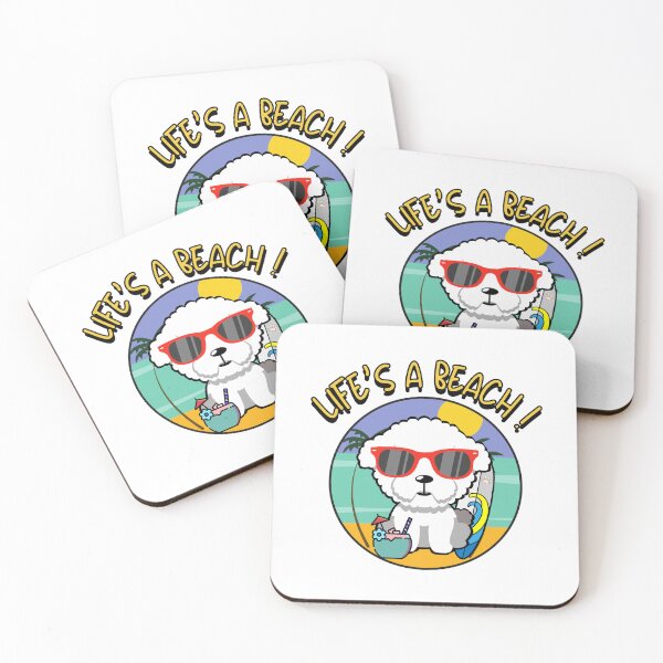Item preview, Funny Furry Dog on the beach designed and sold by Pet Station.