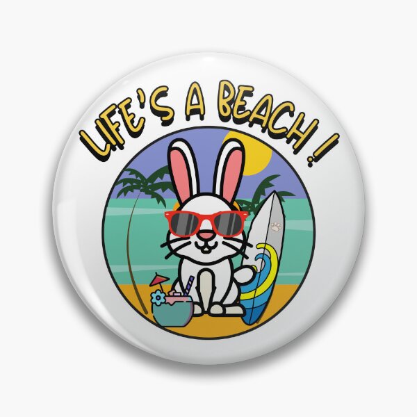Item preview, Funny White Bunny on the beach designed and sold by Pet Station.