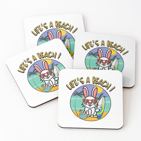 Item preview, Funny White Bunny on the beach designed and sold by Pet Station.
