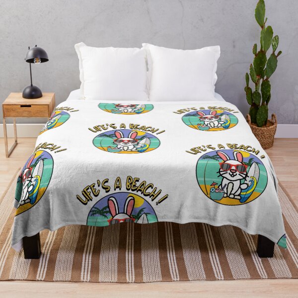 Item preview, Funny White Bunny on the beach designed and sold by Pet Station.