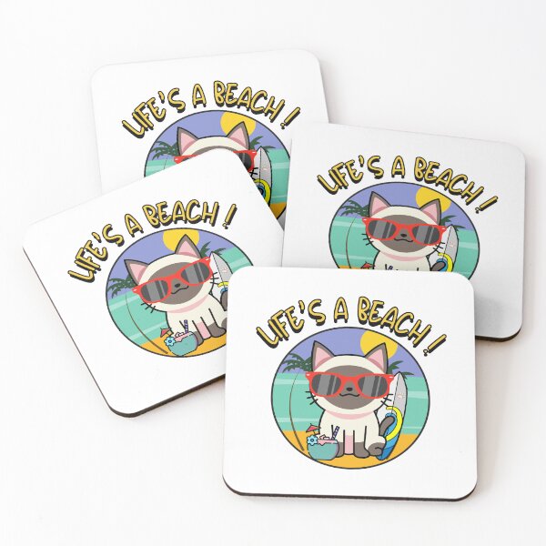 Item preview, Funny Siamese cat on the beach designed and sold by Pet Station.