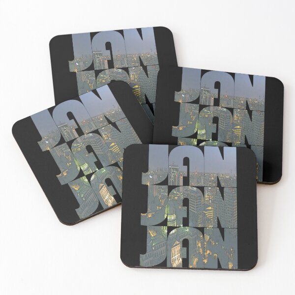 Item preview, Jackson, Mississippi JAN Night Cityscape Repeating Pattern designed and sold by CrabbyLobster.