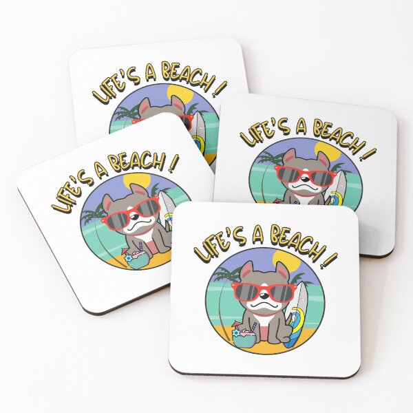 Item preview, Funny Grey Dog on the beach designed and sold by Pet Station.