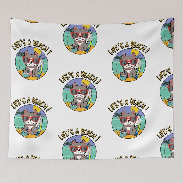 Item preview, Funny Grey Dog on the beach designed and sold by Pet Station.
