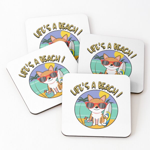 Item preview, Funny Orange Dog on the beach designed and sold by Pet Station.