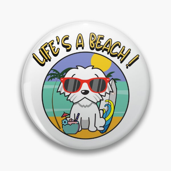 Item preview, Funny White Dog on the beach designed and sold by Pet Station.