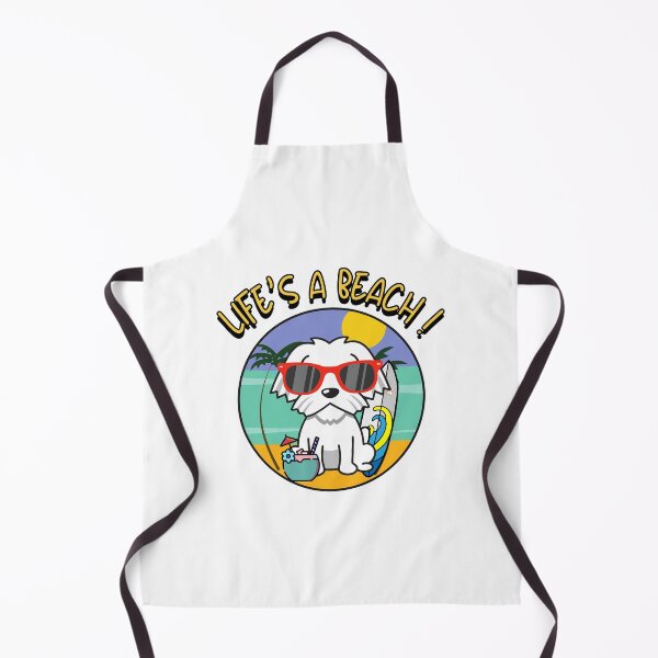 Item preview, Funny White Dog on the beach designed and sold by Pet Station.