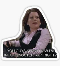 karen walker - will and grace Sticker