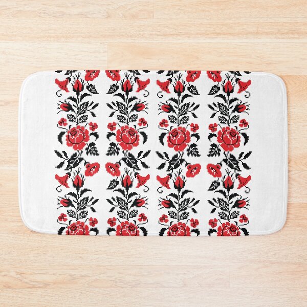 Item preview, Ukrainian Embroidery Floral Design Ukrainian Souvenir  Red Black Flowers designed and sold by Iryna-Design.